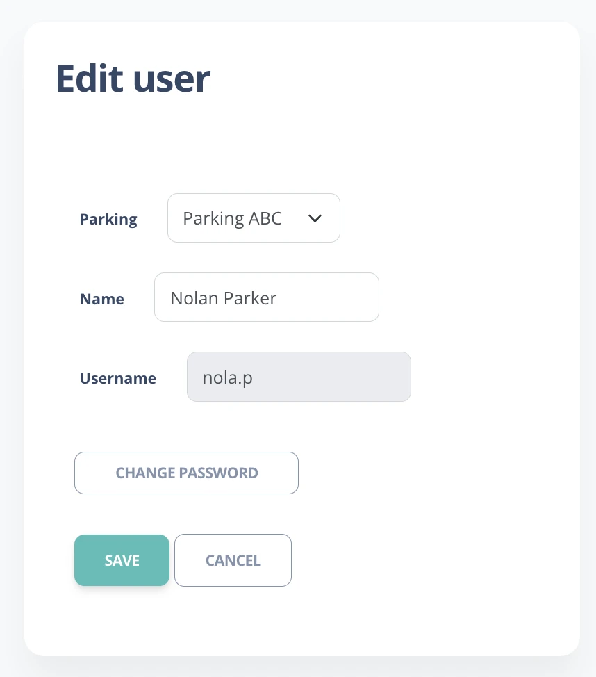 Edit cashier users