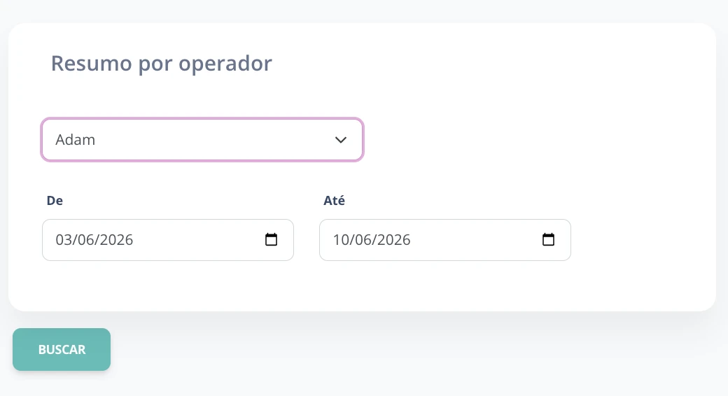 Resumo por operador