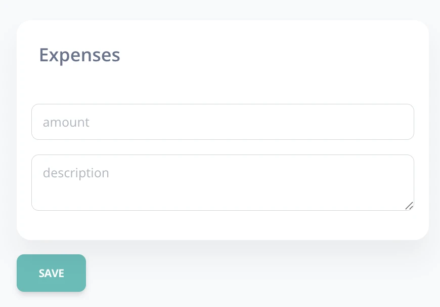 Expense registration