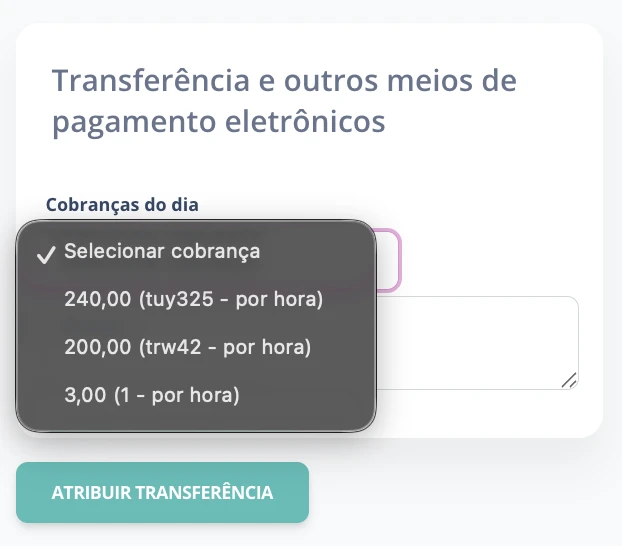 Seleção de cobrança