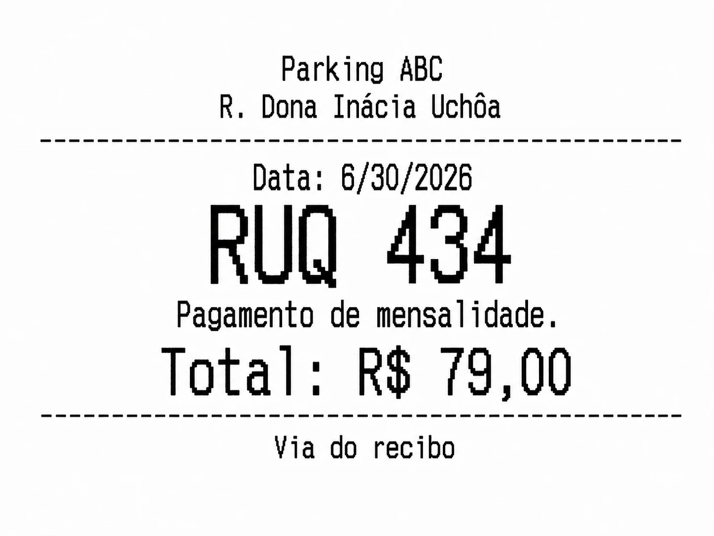 Cópia interna da cobrança mensal