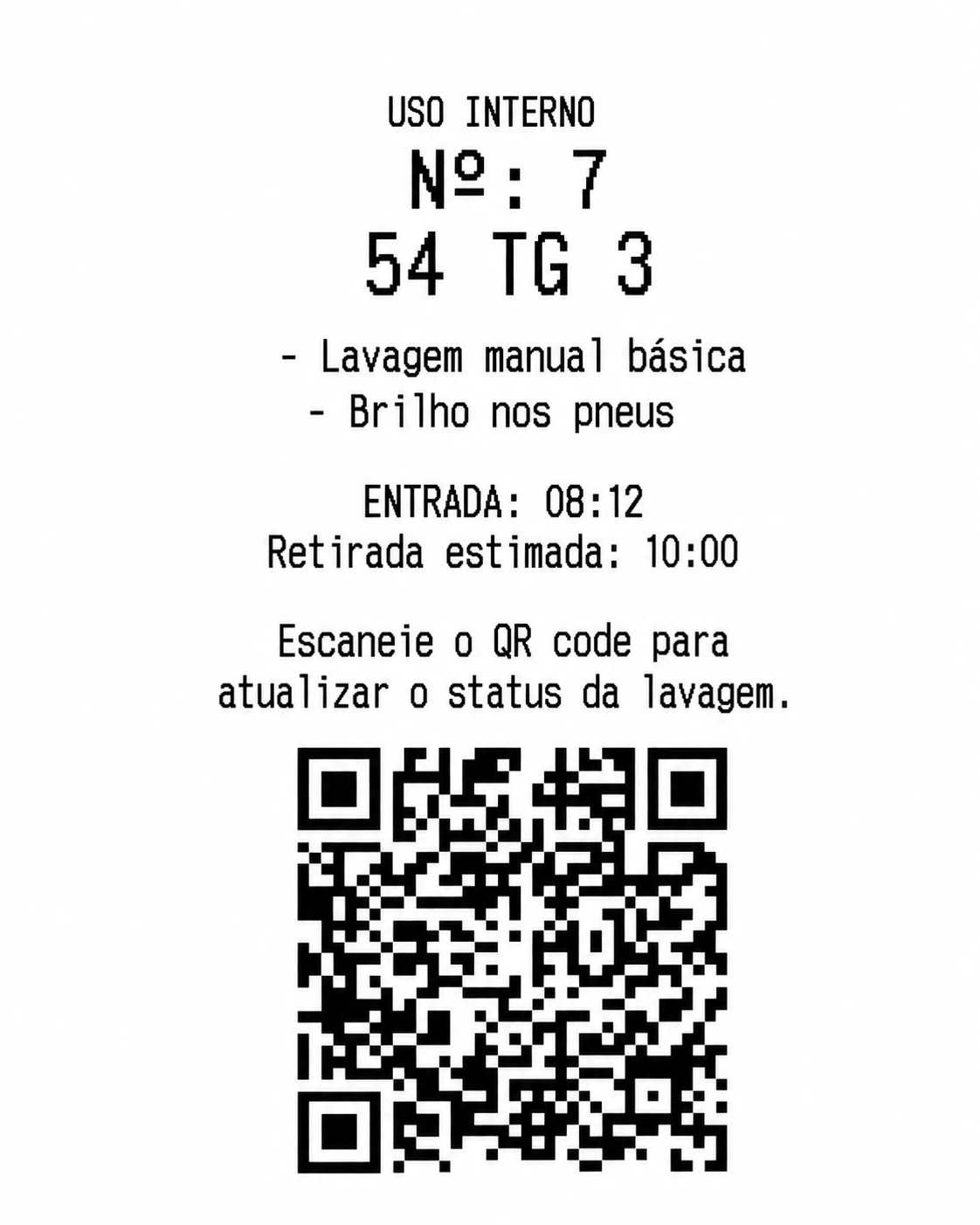 Exemplo de ticket interno