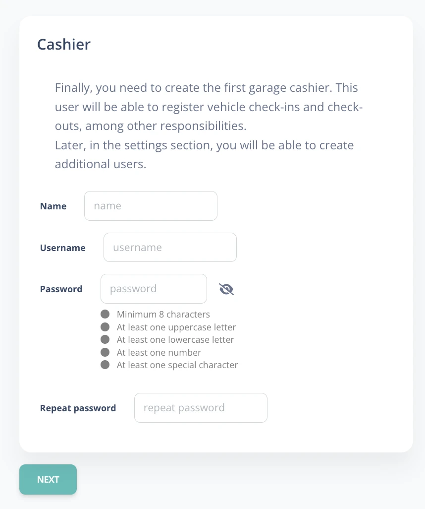 Cashier user