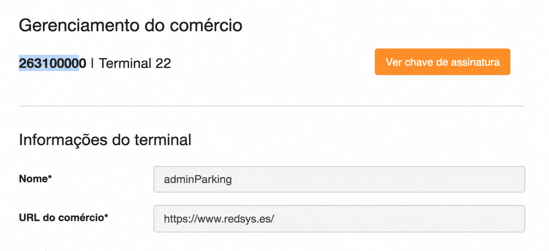 Integração Redsys